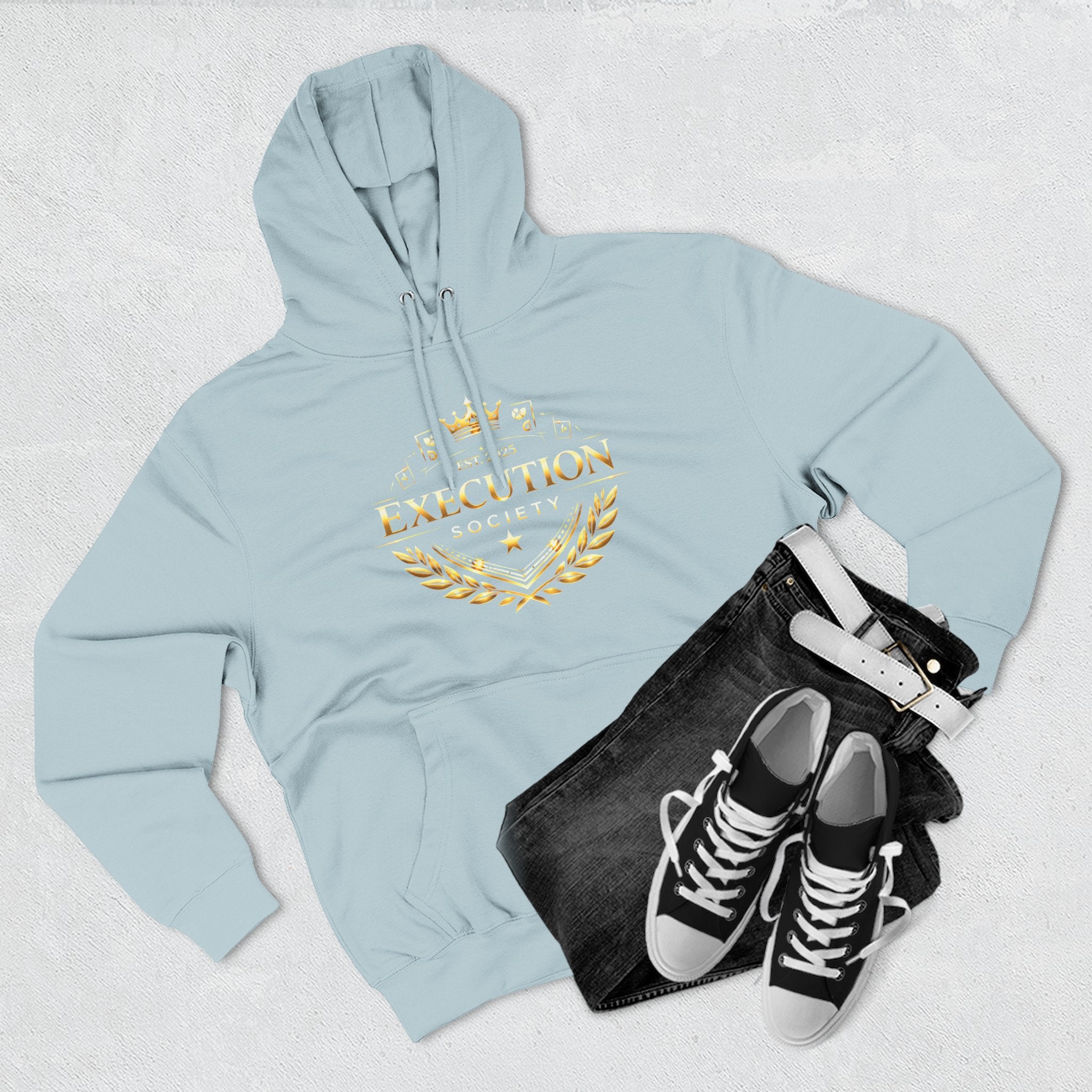 Execution Society Emblem — Vintage Gold Hoodie
