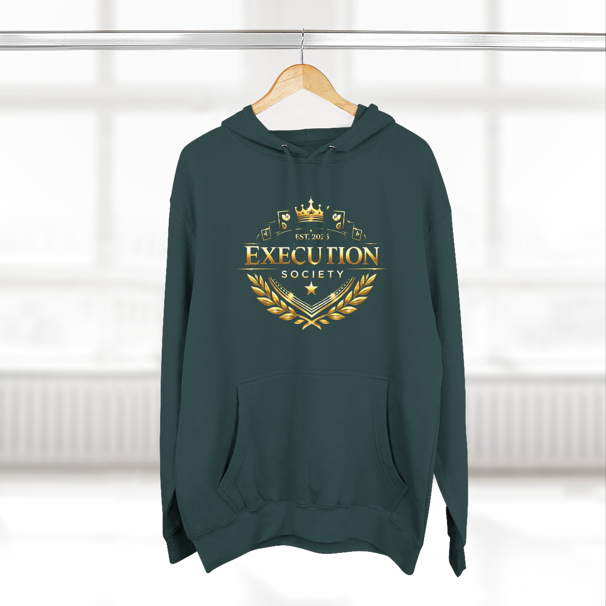 Execution Society Emblem — Vintage Gold Hoodie
